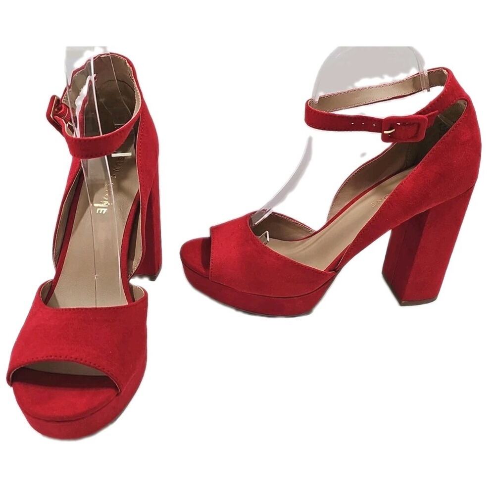 Sun + Stone High Block Platform Heels Size 10M Shoes Open Toe Ankle Strap NWOB - Picture 8 of 14